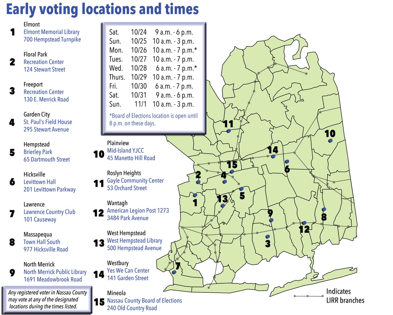 Where to vote (early) in Nassau County Herald Community Newspapers